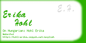 erika hohl business card